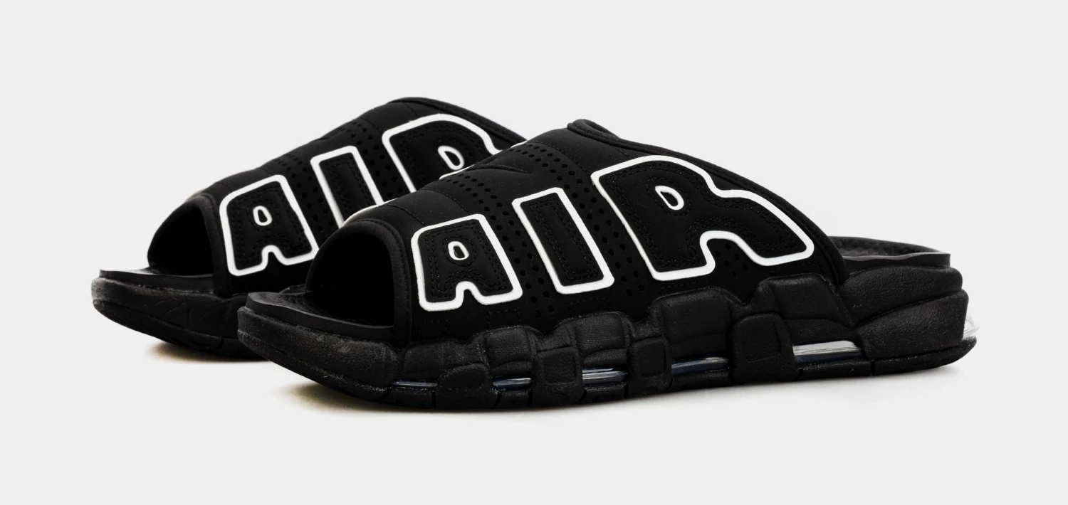 Nike Air More Uptempo Slide Mens Slides (Black) 6 Nike Air More Uptempo Slide Mens Slides (Black) - Image 4