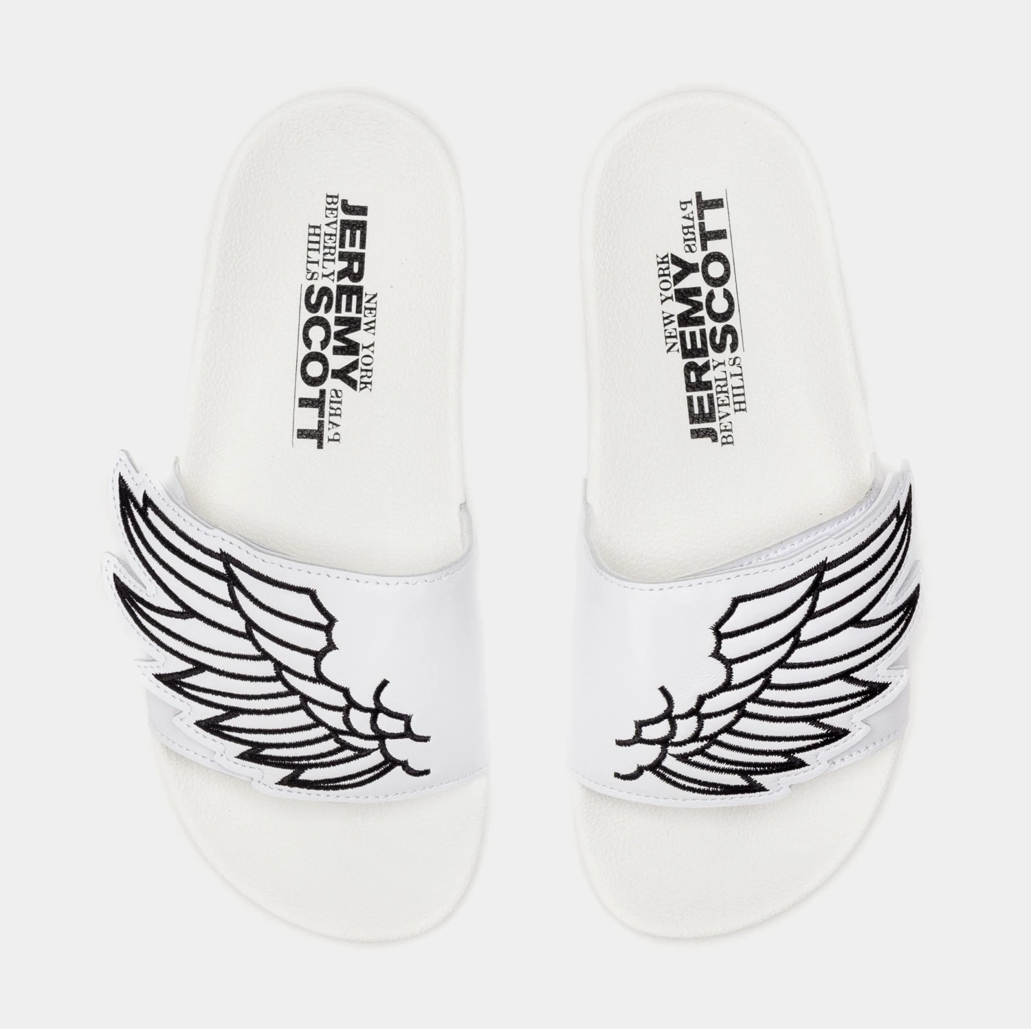 ADIDAS Jeremy Scott Monogram Adilette Wings Slides Mens Sandals (White) 7 ADIDAS Jeremy Scott Monogram Adilette Wings Slides Mens Sandals (White) - Image 5