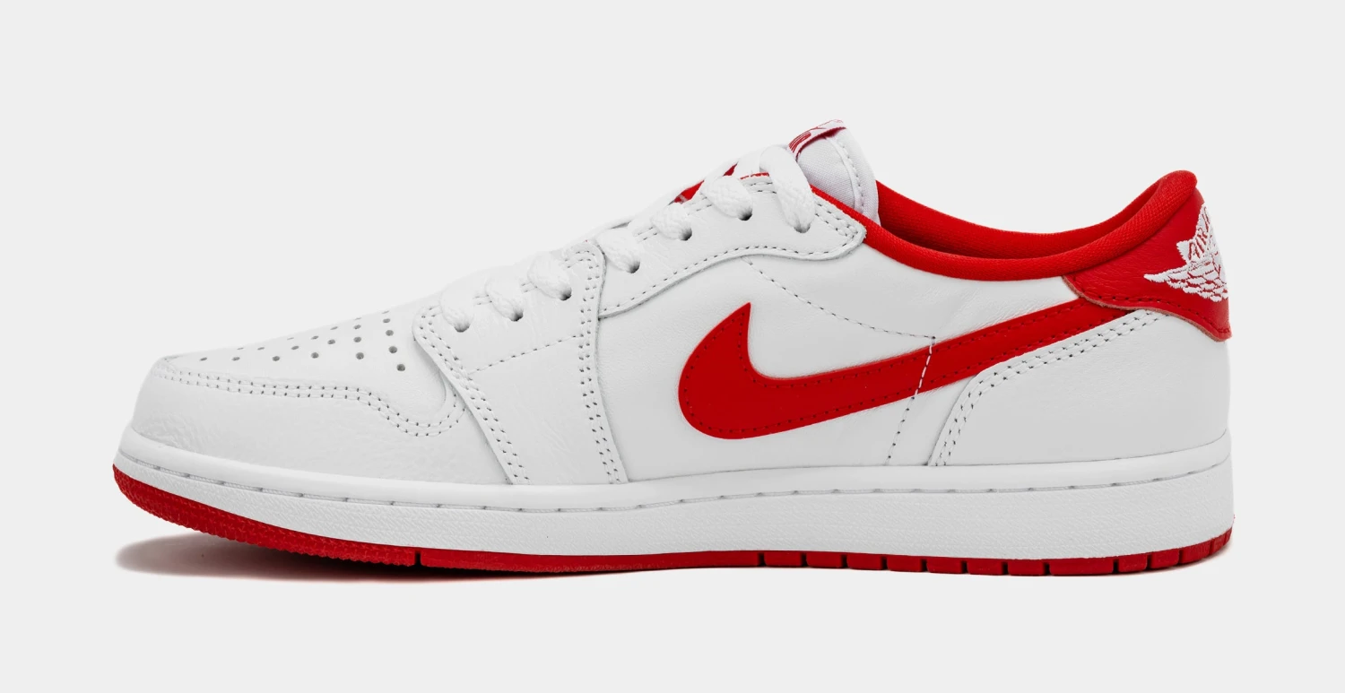 Air Jordan 1 Retro Low OG University Red Mens Lifestyle Shoes (White/Red) Free Shipping 4 Air Jordan 1 Retro Low OG University Red Mens Lifestyle Shoes (White/Red) Free Shipping - Image 2