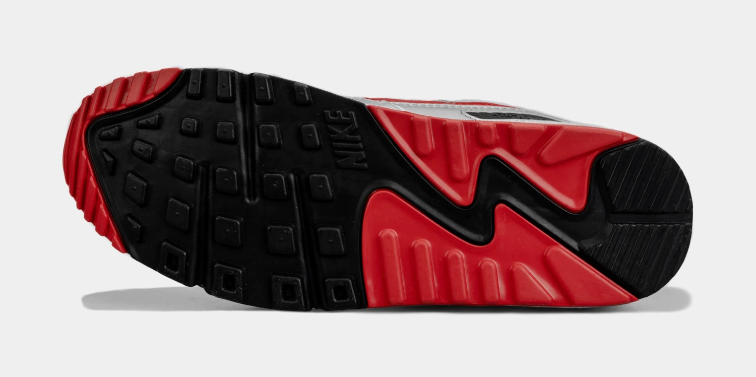 Nike Air Max 90 Icons Mens Lifestyle Shoes (Silver/Red) 5 Nike Air Max 90 Icons Mens Lifestyle Shoes (Silver/Red) - Image 3