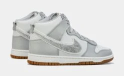 Nike Dunk High Chenille Swoosh Mens Lifestyle Shoes (Grey/White) -FreshKicks Store 0ae1cfbf04c614ed1f484ff46bb12970