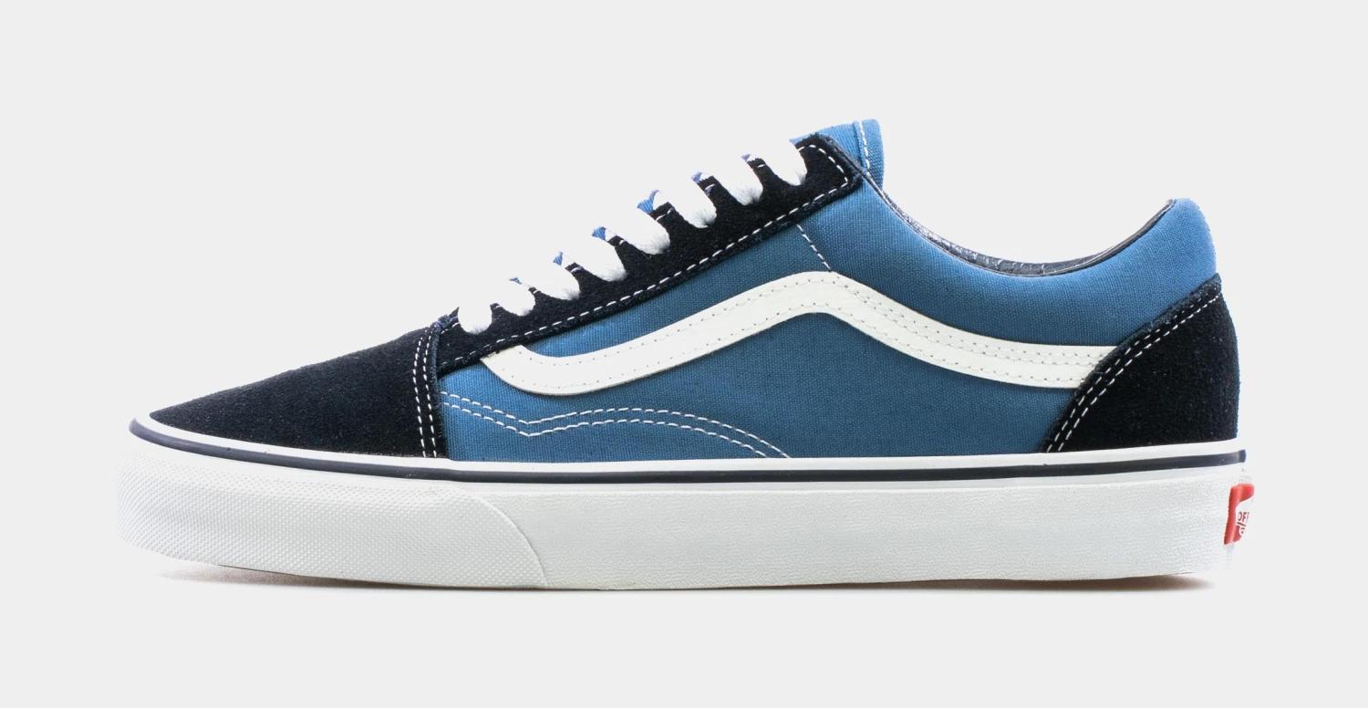 Vans Old Skool Low Mens Skate Shoe (Blue/Black) 3 Vans Old Skool Low Mens Skate Shoe (Blue/Black) - Image 2