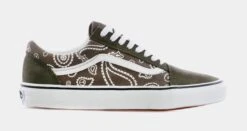Vans Peace Paisley Old Skool Mens Skate Shoes (Olive Green)