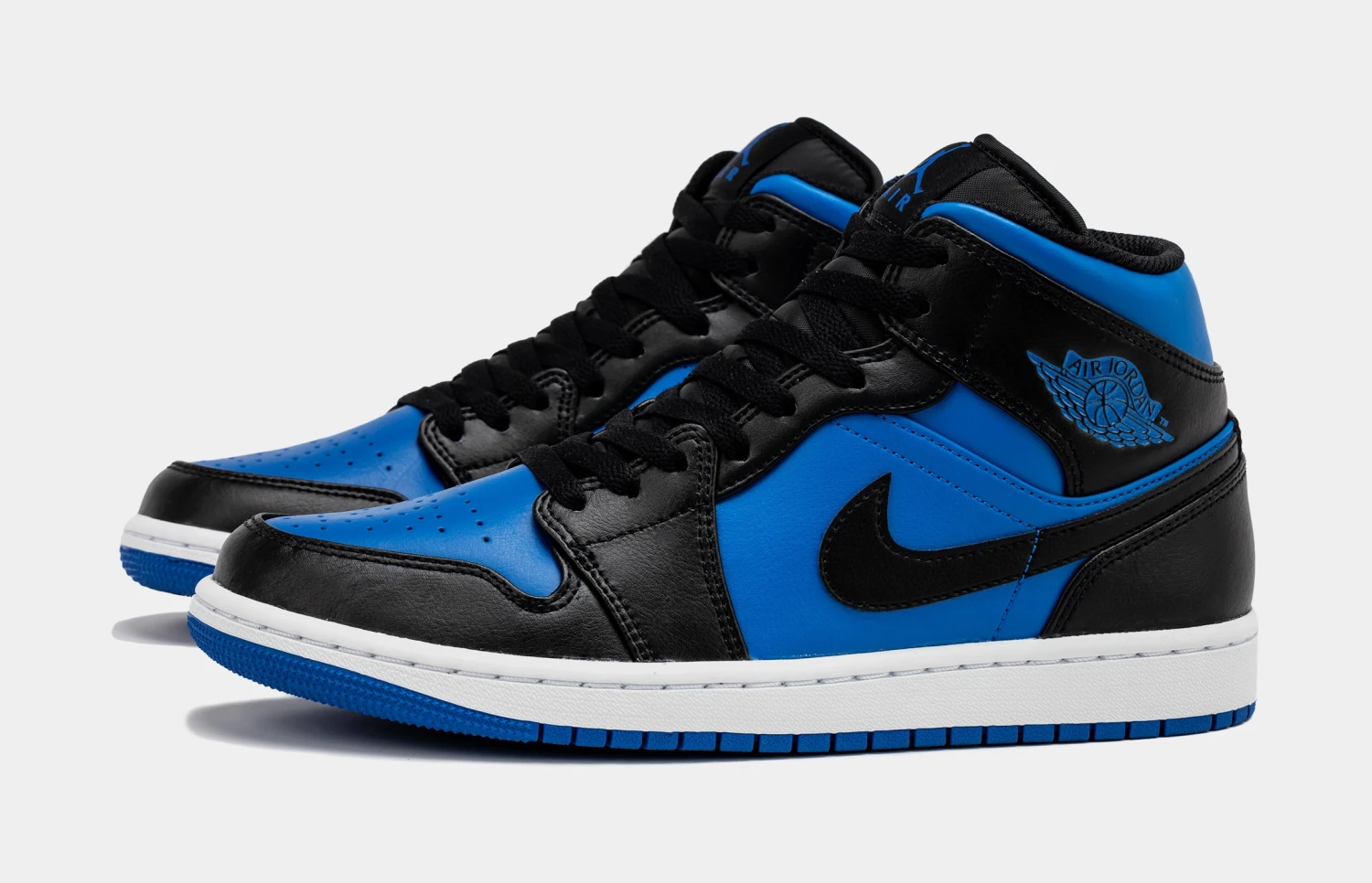 Air Jordan 1 Retro Mid Varsity Royal Mens Lifestyle Shoes (Blue/Black) 6 Air Jordan 1 Retro Mid Varsity Royal Mens Lifestyle Shoes (Blue/Black) - Image 4