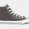 Converse Chuck Taylor All Star Classic Colors High Solid Canvas Adult Lifestyle Shoe (Charcoal/White)