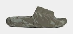 ADIDAS Adilette 22 Slides Mens Sandals (Olive Green/Grey)