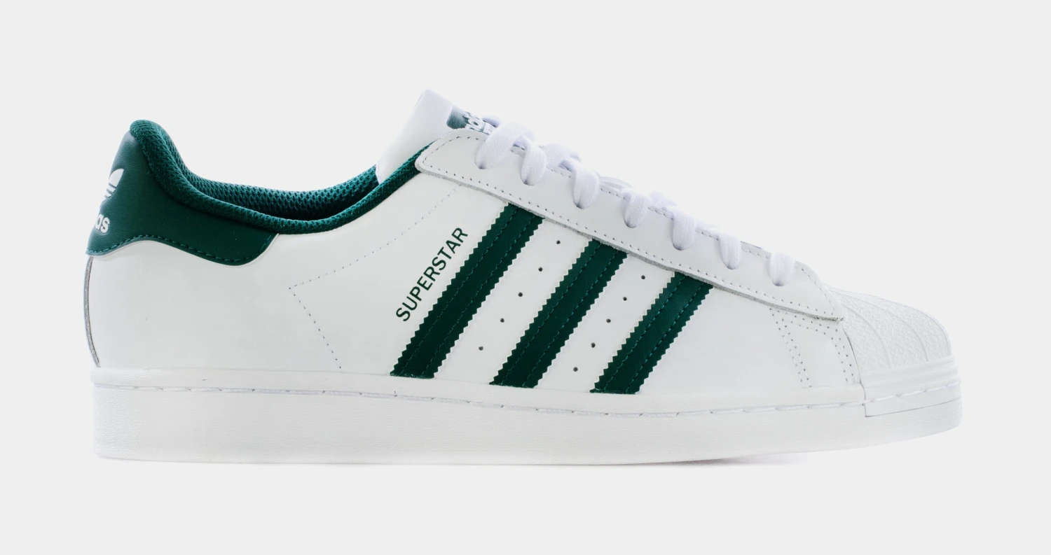 ADIDAS Superstar Mens Lifestyle Shoes (White/Green) 3 ADIDAS Superstar Mens Lifestyle Shoes (White/Green)
