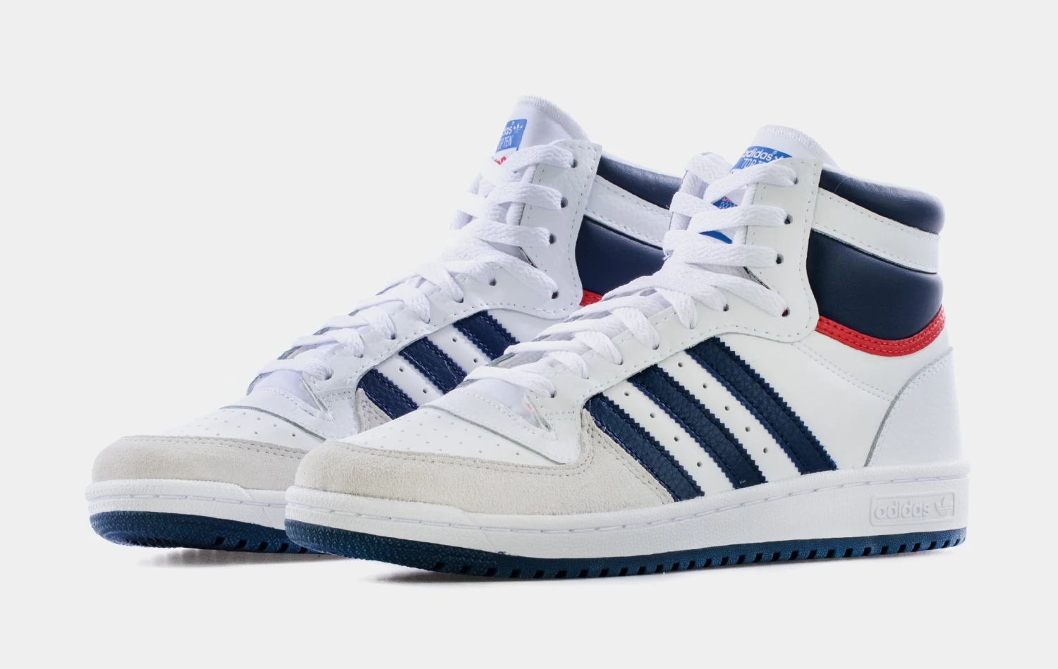 ADIDAS Top Ten Mens Basketball Shoes (White/Navy Blue) 6 ADIDAS Top Ten Mens Basketball Shoes (White/Navy Blue) - Image 4