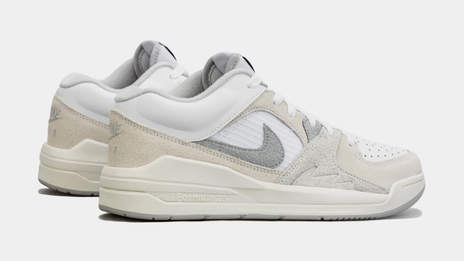 Jordan Stadium 90 Mens Basketball Shoes (White/Grey) 8 Jordan Stadium 90 Mens Basketball Shoes (White/Grey) - Image 6