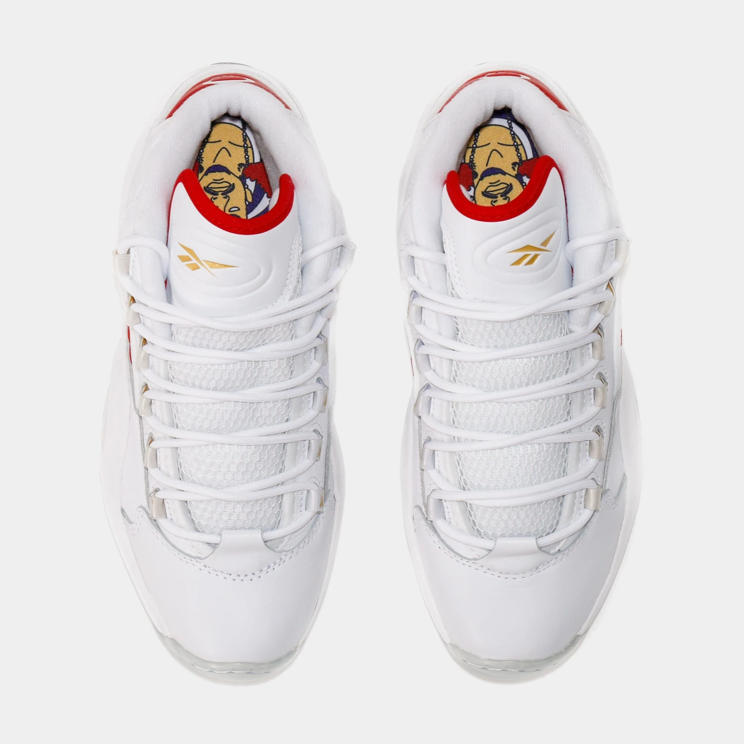 Reebok Question Mid Dr. J Mens Basketball Shoes (White/Red) 7 Reebok Question Mid Dr. J Mens Basketball Shoes (White/Red) - Image 5