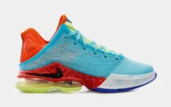 Nike LeBron 19 Low Blue Chill Mens Basketball Shoes (Blue/Red)