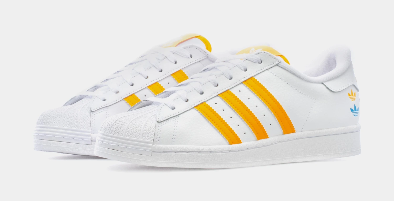ADIDAS Superstar Mens Lifestyle Shoes (White/Yellow) 6 ADIDAS Superstar Mens Lifestyle Shoes (White/Yellow) - Image 4