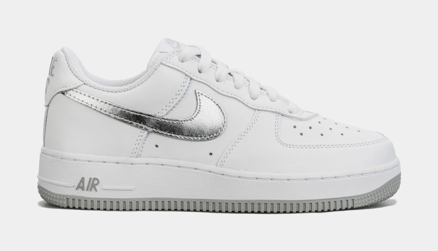Nike Air Force 1 Low Retro Mens Basketball Shoes (White/Grey) 3 Nike Air Force 1 Low Retro Mens Basketball Shoes (White/Grey)