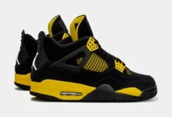 Air Jordan 4 Retro Thunder Mens Lifestyle Shoes (Black/Yellow) Limit One Per Customer -FreshKicks Store 72210b2440e1784411c083d42a43be24