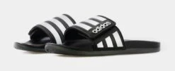 ADIDAS Adilette Comfort Adjustable Slides Mens Sandals (Black) -FreshKicks Store 794f1190e00dd3f03d1fef03222f07f3