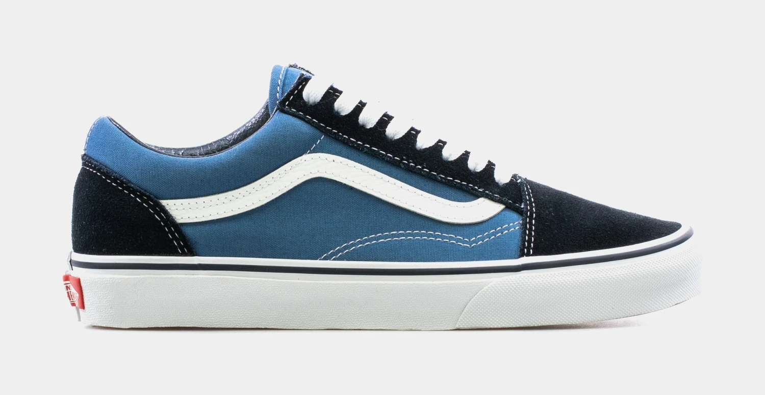 Vans Old Skool Low Mens Skate Shoe (Blue/Black) 2 Vans Old Skool Low Mens Skate Shoe (Blue/Black)