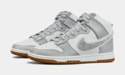 Nike Dunk High Chenille Swoosh Mens Lifestyle Shoes (Grey/White) -FreshKicks Store 7ad5fb9d6a1abd48ddc6029097936721