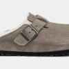 Birkenstock Boston Shearling Mens Sandals (Grey) -FreshKicks Store 7adff3fc1dfe5e7c06a1df8a9ded506b