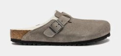 Birkenstock Boston Shearling Mens Sandals (Grey)