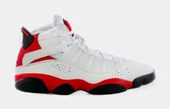 Jordan 6 Rings Chicago Mens Basketball Shoes (White/Red)