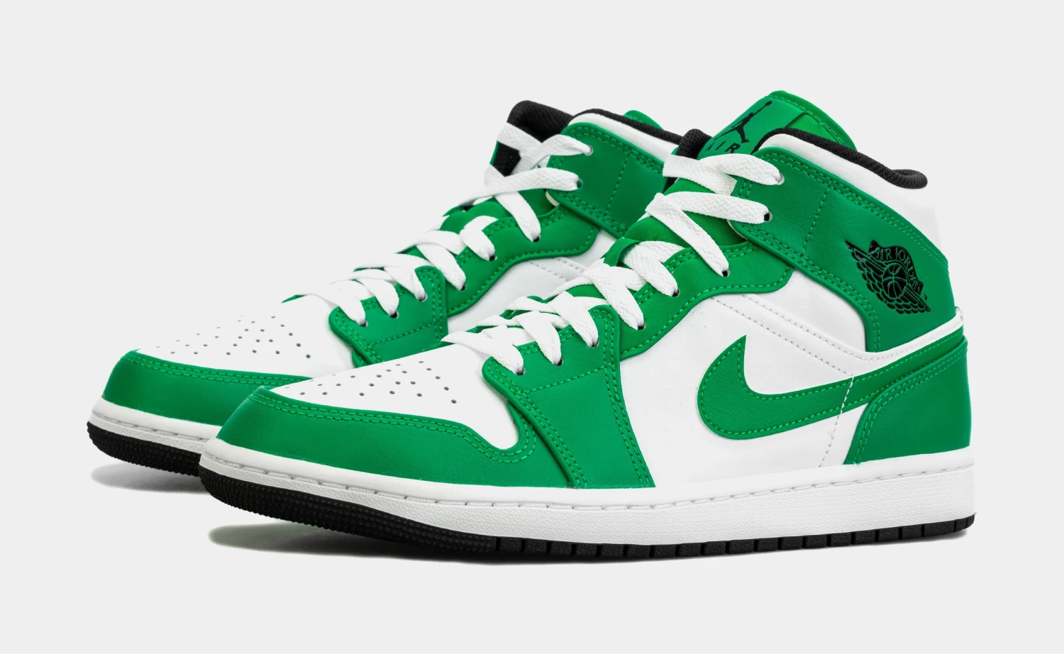 Air Jordan 1 Retro Mid Lucky Green Mens Lifestyle Shoes (White/Green) 6 Air Jordan 1 Retro Mid Lucky Green Mens Lifestyle Shoes (White/Green) - Image 4