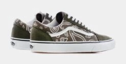 Vans Peace Paisley Old Skool Mens Skate Shoes (Olive Green) -FreshKicks Store 8fc5a4e7e574a9dbfae043fbddae48aa