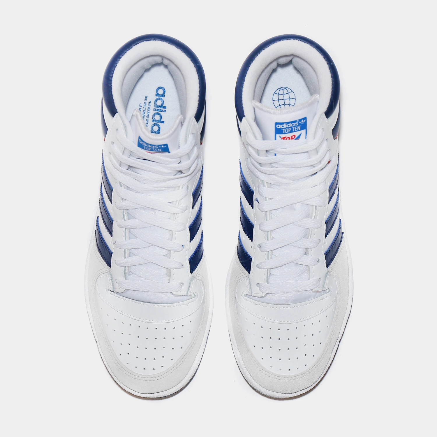 ADIDAS Top Ten Mens Basketball Shoes (White/Navy Blue) 7 ADIDAS Top Ten Mens Basketball Shoes (White/Navy Blue) - Image 5