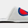 Champion Sleepover Slipper Mens Sandals (White/Blue) -FreshKicks Store 96978e79600febfad8da40cd25b4fc37
