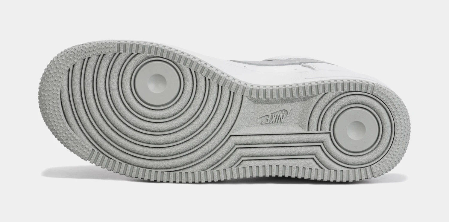 Nike Air Force 1 Low Retro Mens Basketball Shoes (White/Grey) 5 Nike Air Force 1 Low Retro Mens Basketball Shoes (White/Grey) - Image 3