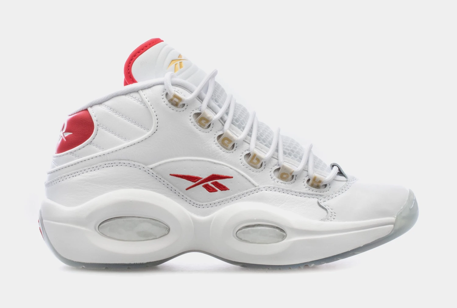 Reebok Question Mid Dr. J Mens Basketball Shoes (White/Red) 3 Reebok Question Mid Dr. J Mens Basketball Shoes (White/Red)