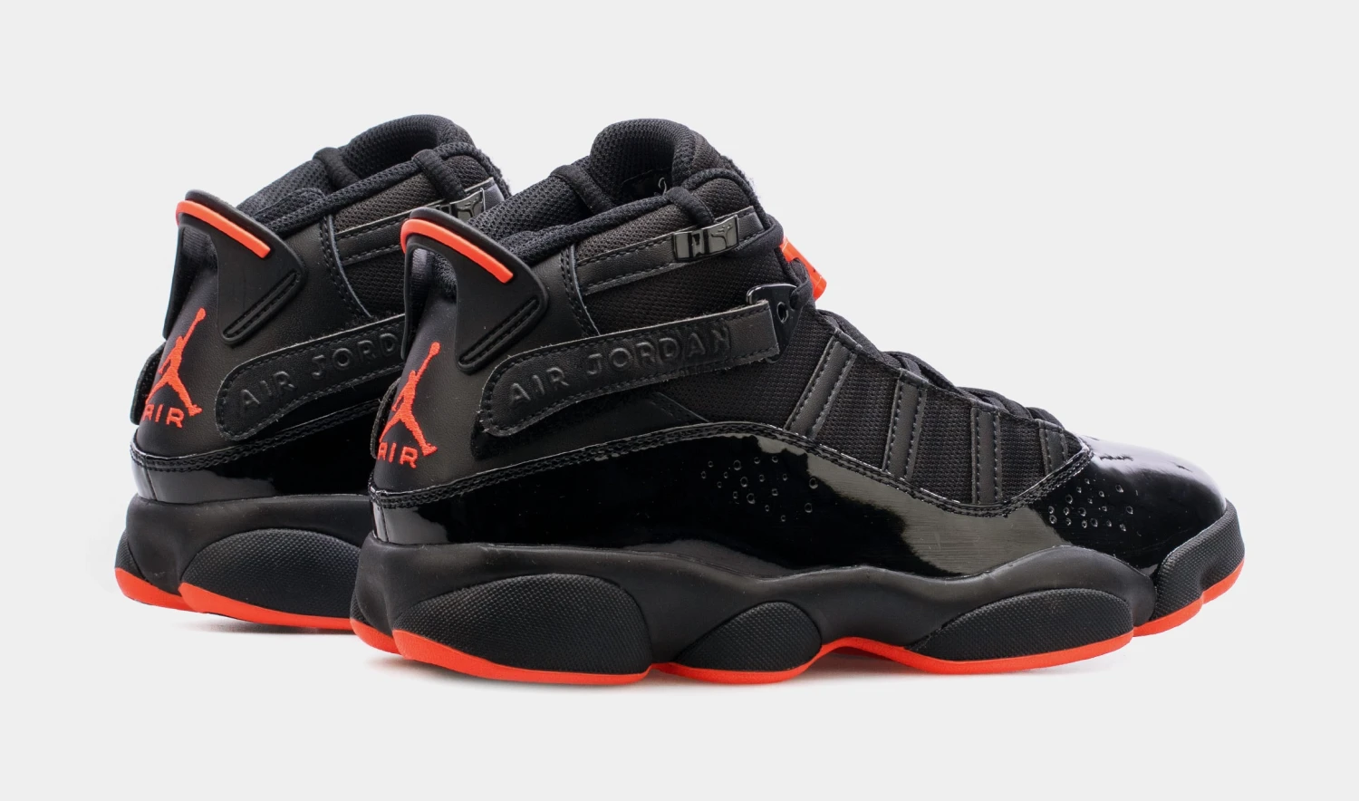 Jordan 6 Rings Black Infrared Mens Basketball Shoes (Black) 8 Jordan 6 Rings Black Infrared Mens Basketball Shoes (Black) - Image 6