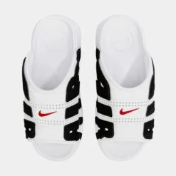 Nike Air More Uptempo Slide Mens Sandals (White/Black) -FreshKicks Store a3287679b93afdb015fadab54b7dfc24