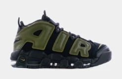 Nike Air More Uptempo Rough Green Mens Basketball Shoes (Black/Green)