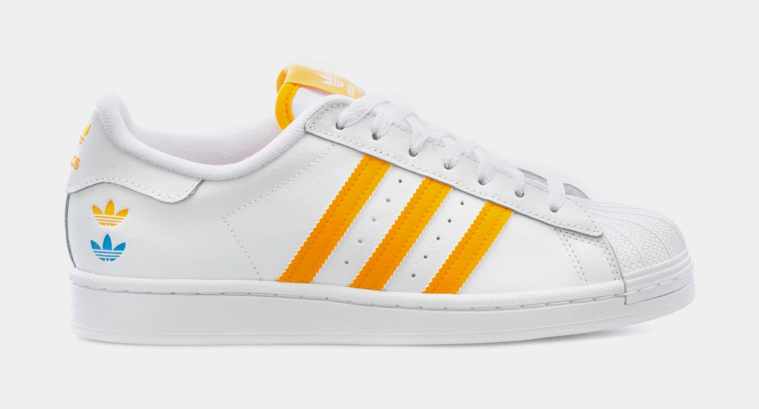 ADIDAS Superstar Mens Lifestyle Shoes (White/Yellow) 3 ADIDAS Superstar Mens Lifestyle Shoes (White/Yellow)