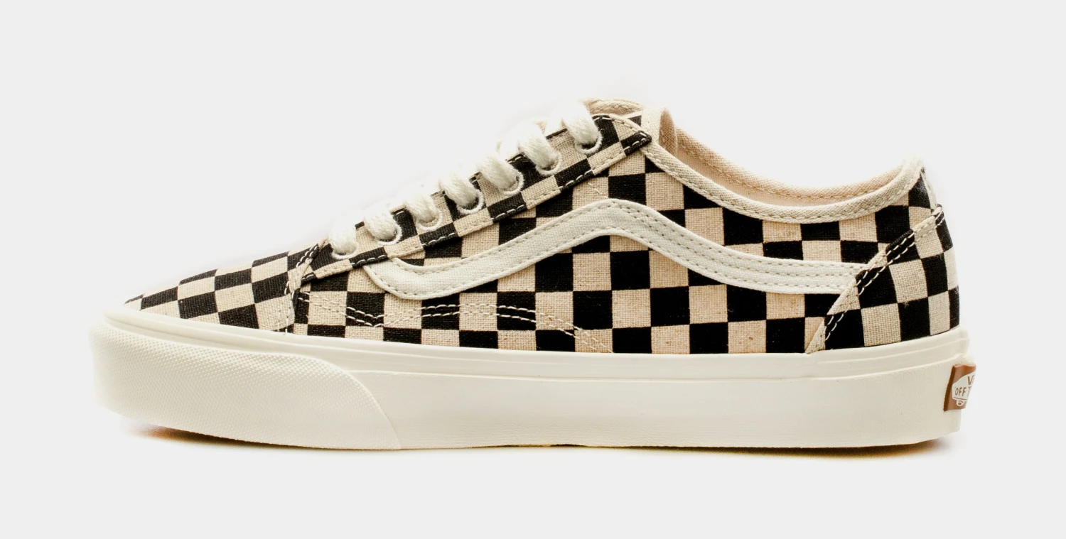 Vans Old Skool Tappered Checkerboard Mens Skate Shoes (Beige) 4 Vans Old Skool Tappered Checkerboard Mens Skate Shoes (Beige) - Image 2
