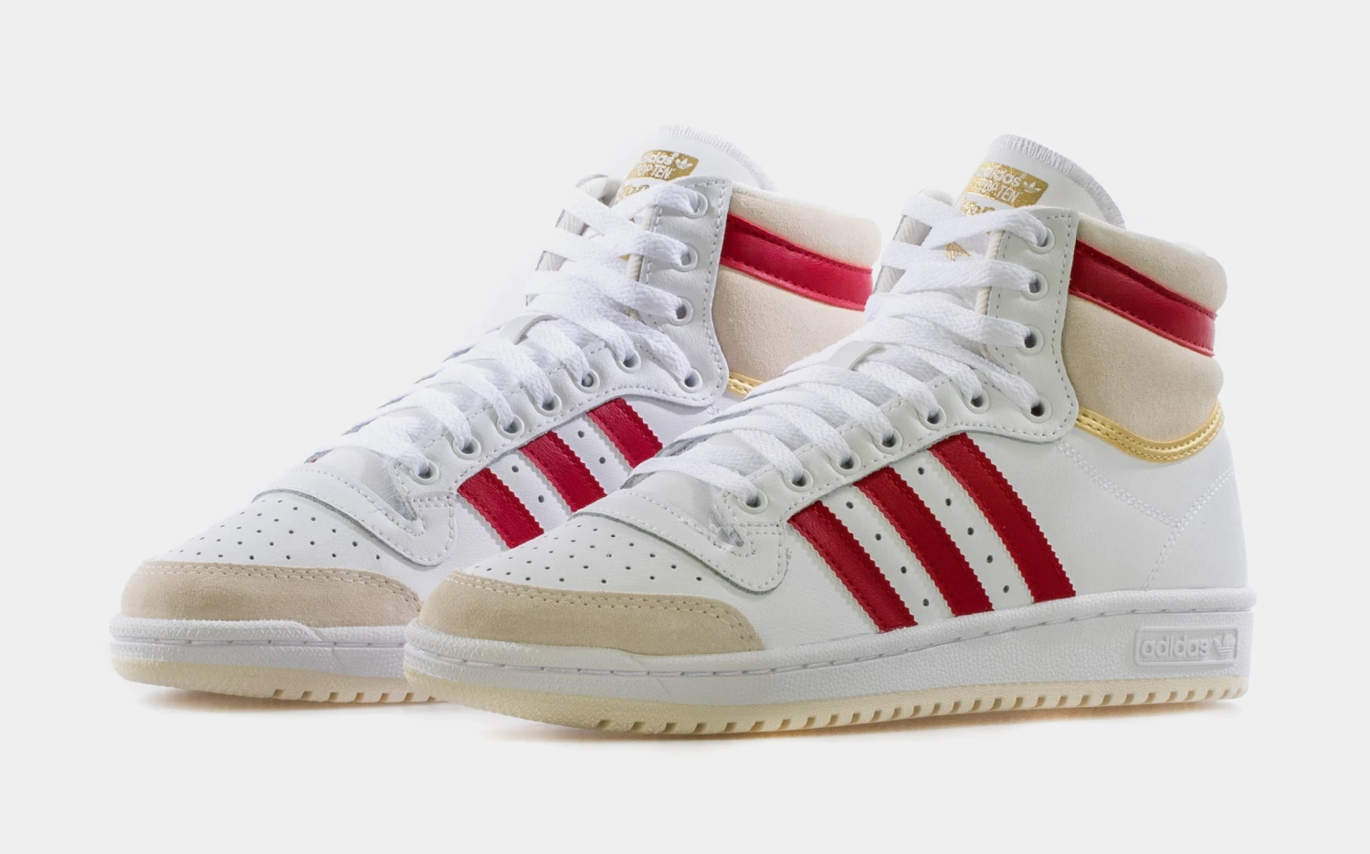 ADIDAS Top Ten Mens Basketball Shoes (Beige/Red) 6 ADIDAS Top Ten Mens Basketball Shoes (Beige/Red) - Image 4