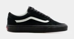 Vans Old Skool Pig Suede Mens Skateboarding Shoe (Black/Black)