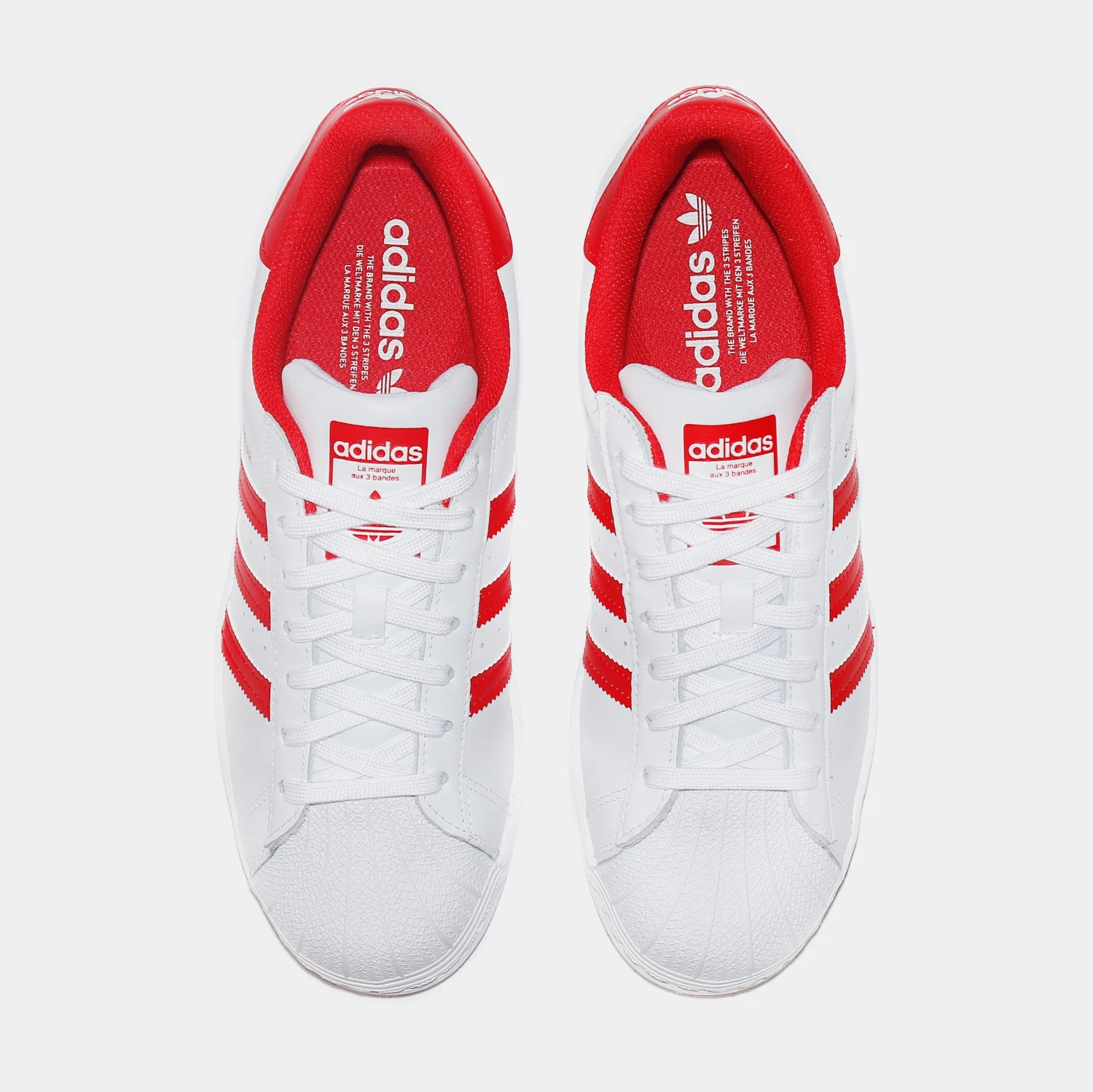 ADIDAS Superstar Mens Lifestyle Shoes (White/Red) 7 ADIDAS Superstar Mens Lifestyle Shoes (White/Red) - Image 5