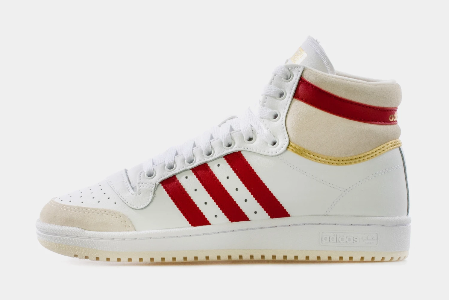 ADIDAS Top Ten Mens Basketball Shoes (Beige/Red) 4 ADIDAS Top Ten Mens Basketball Shoes (Beige/Red) - Image 2