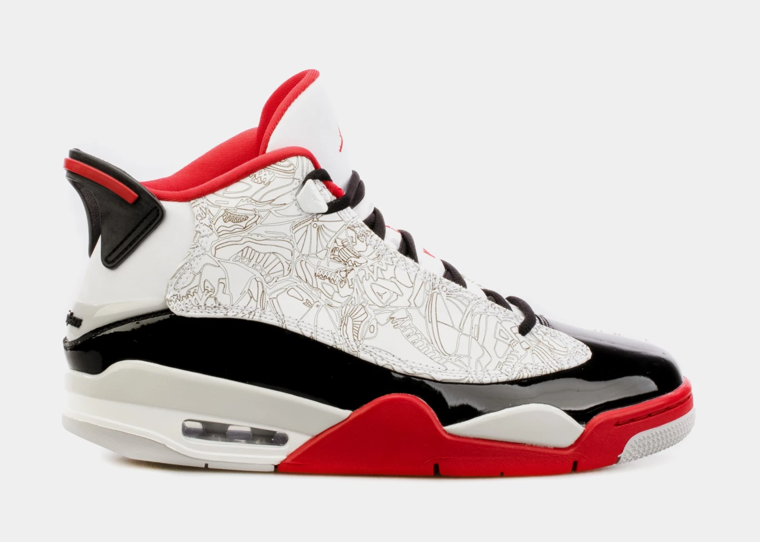 Jordan Dub Zero Mens Basketball Shoes (White/Red) 3 Jordan Dub Zero Mens Basketball Shoes (White/Red)