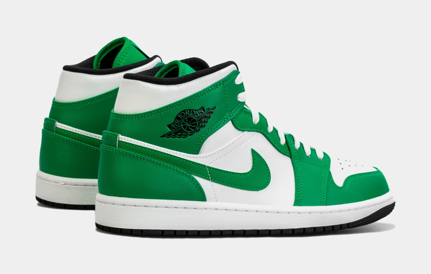 Air Jordan 1 Retro Mid Lucky Green Mens Lifestyle Shoes (White/Green) 8 Air Jordan 1 Retro Mid Lucky Green Mens Lifestyle Shoes (White/Green) - Image 6