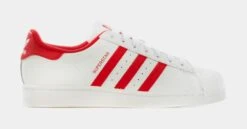 ADIDAS Superstar Mens Lifestyle Shoes (White/Red)