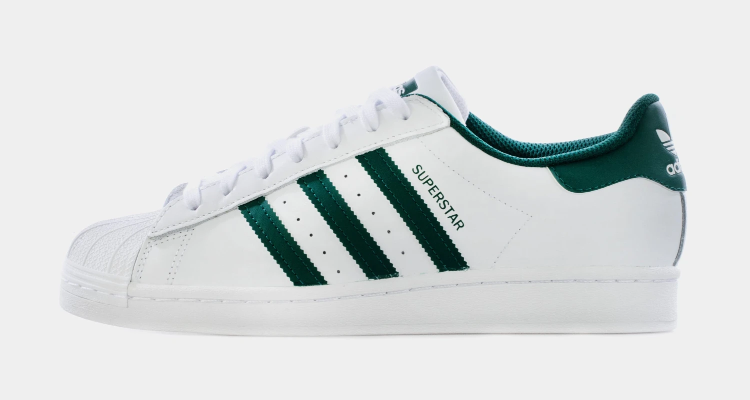 ADIDAS Superstar Mens Lifestyle Shoes (White/Green) 4 ADIDAS Superstar Mens Lifestyle Shoes (White/Green) - Image 2