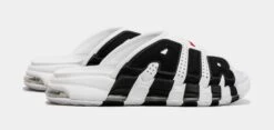 Nike Air More Uptempo Slide Mens Sandals (White/Black) -FreshKicks Store c4c3fb62e491bbd37e1c2c27d4480346