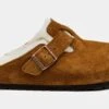 Birkenstock Boston Shearling Mens Sandals (Brown) -FreshKicks Store c79d088d8f7f019d83b522930b63fad6