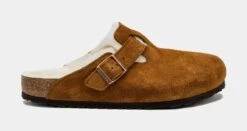 Birkenstock Boston Shearling Mens Sandals (Brown)