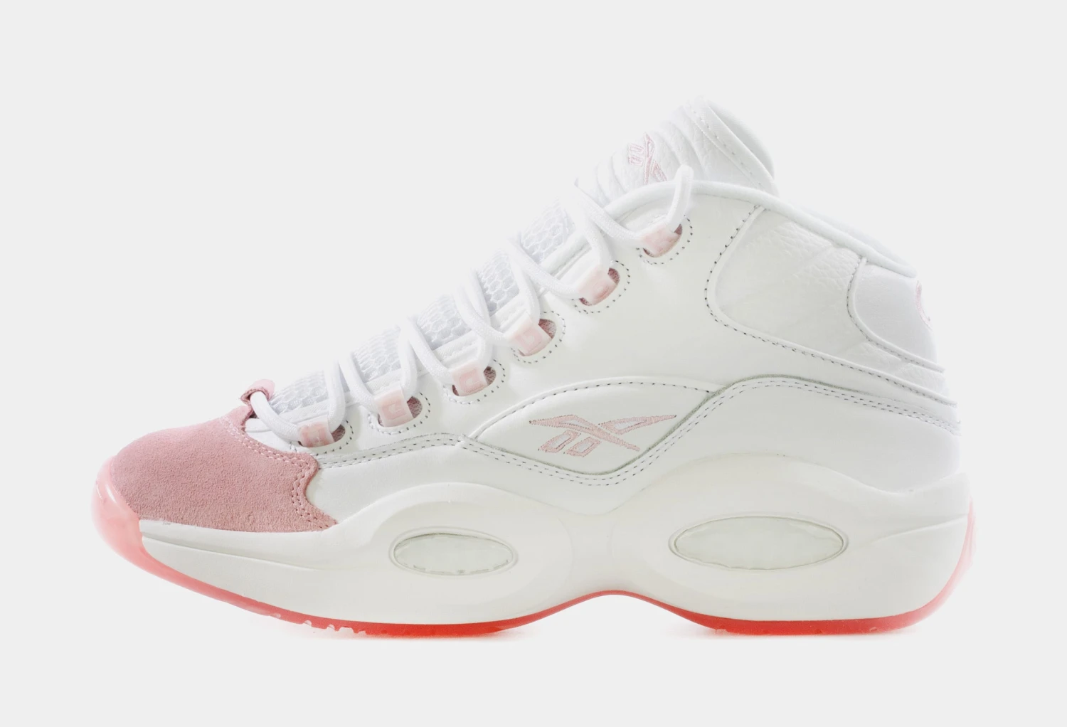 Reebok Question Mid Pink Toe Mens Basketball Shoe (White/Pink) 4 Reebok Question Mid Pink Toe Mens Basketball Shoe (White/Pink) - Image 2