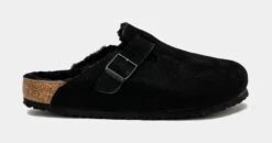 Birkenstock Boston Shearling Mens Sandals (Black)