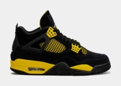 Air Jordan 4 Retro Thunder Mens Lifestyle Shoes (Black/Yellow) Limit One Per Customer