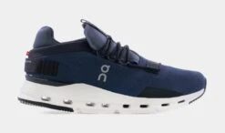 On Cloudnova Navy/White Mens Running Shoes (Blue)